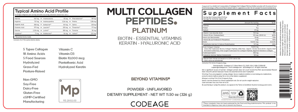 Codeage Multi Collagen Powder Platinum — view 2