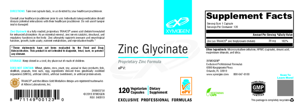 Xymogen Zinc Glycinate — view 2