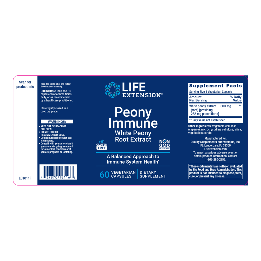 Life Extension Peony Immune — view 2