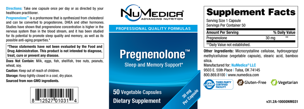 NuMedica Pregnenolone — view 2