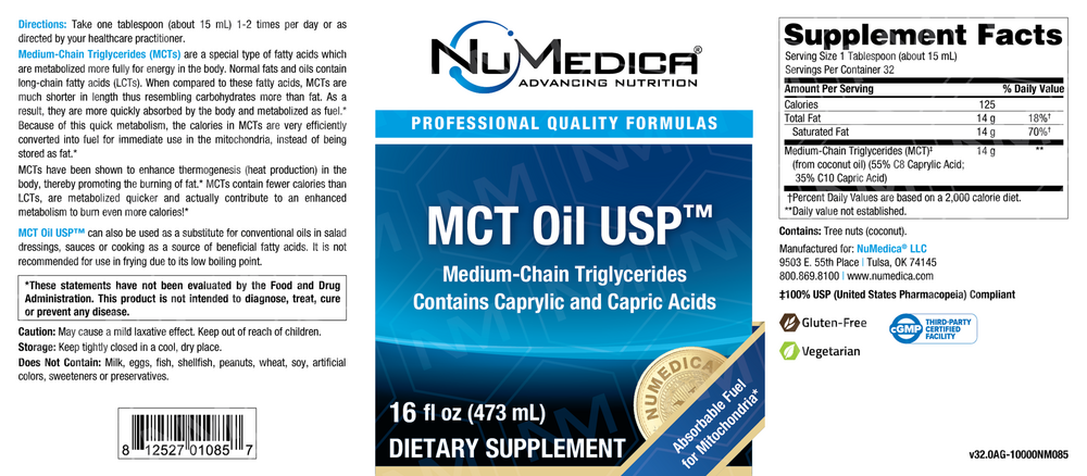 NuMedica MCT Oil USP™ — view 2