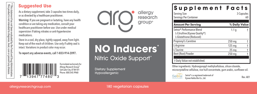 Allergy Research Group NO (Nitric Oxide) Inducers — view 2
