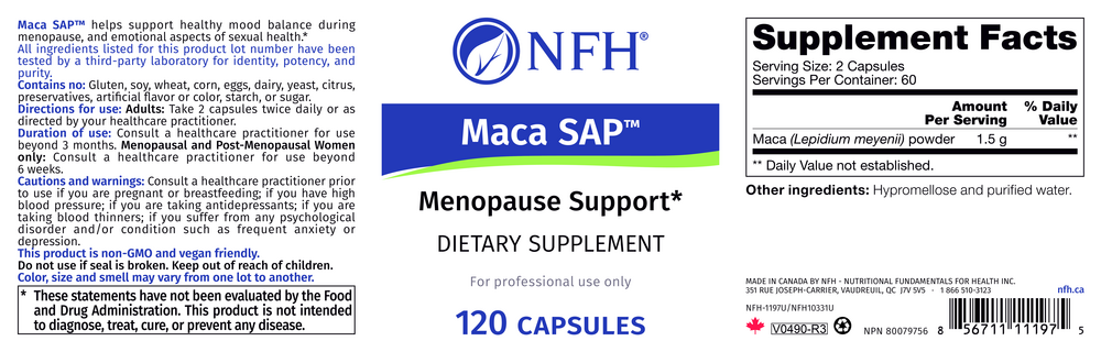 Nutritional Fundamentals for Health Maca SAP — view 2