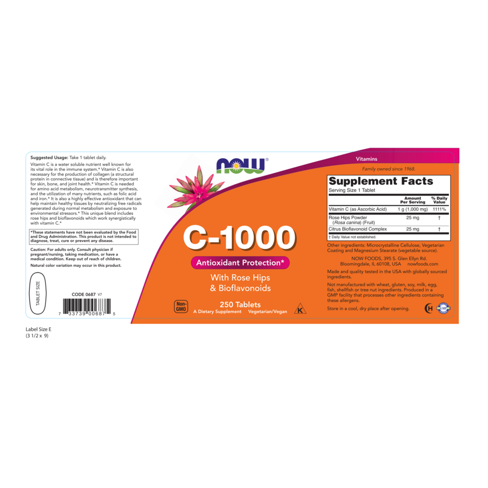 NOW Foods Vitamin C-1000 — view 2