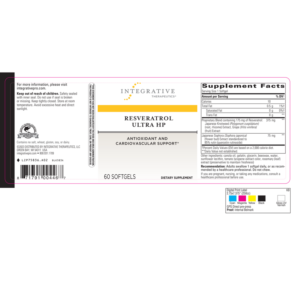 Integrative Therapeutics Resveratrol Ultra (High Potency) — view 2