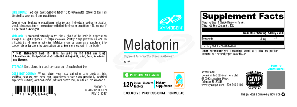 Xymogen Melatonin Peppermint — view 2