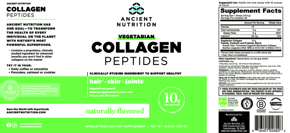 Ancient Nutrition Vegetarian Collagen Peptides Powder — view 2