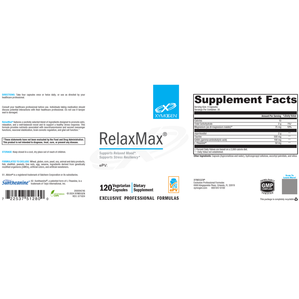 Xymogen RelaxMax — view 2