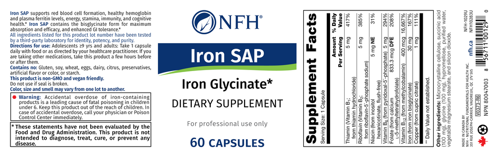 Nutritional Fundamentals for Health Iron SAP — view 2