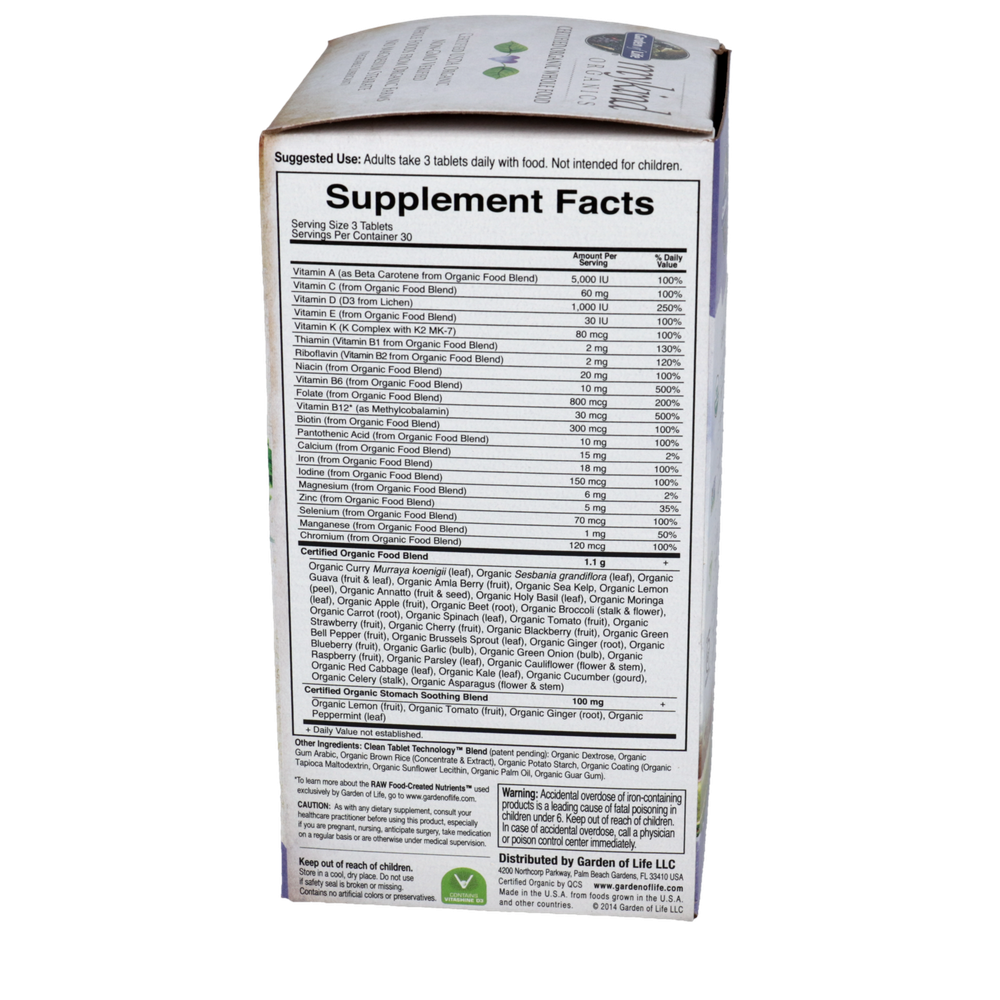 Garden of Life Mykind Organics Prenatal Multi — view 2