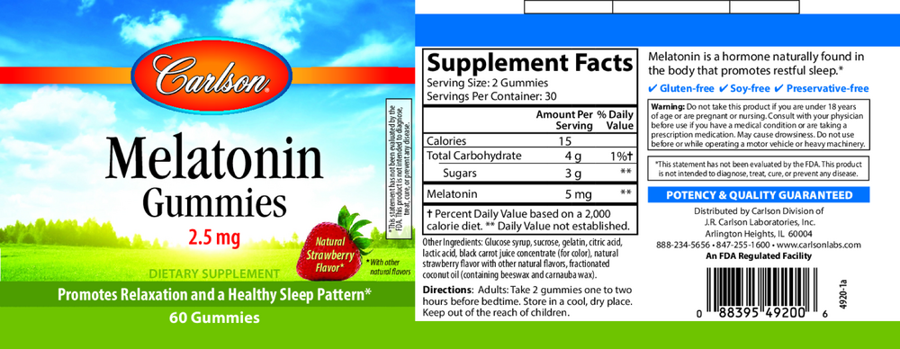Carlson Labs Melatonin Gummies — view 2