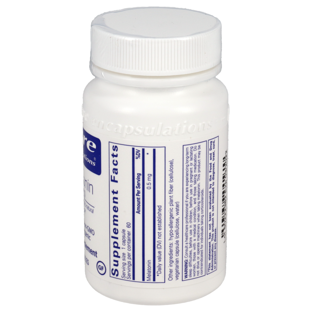 Pure Encapsulations Melatonin 0.5mg — view 2