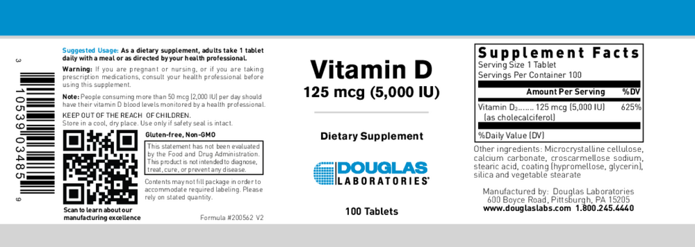 Douglas Labs Vitamin D 5,000 i.u. — view 2