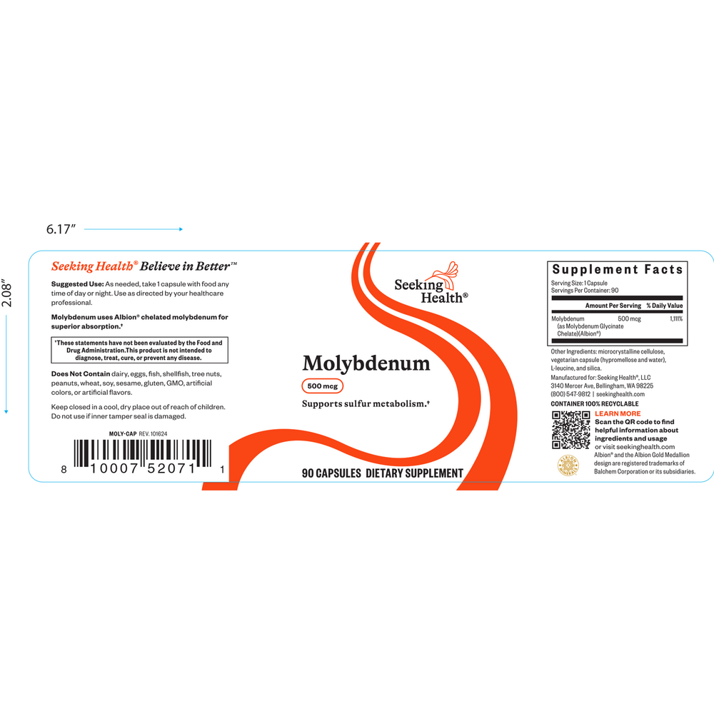 Seeking Health Molybdenum 500 — view 2