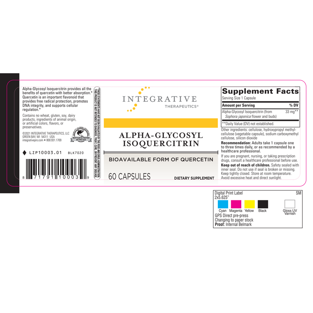 Integrative Therapeutics Alpha-Glycosyl Isoquercitrin — view 2