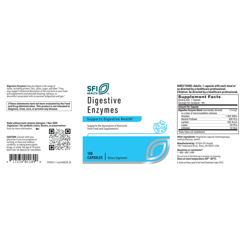 Klaire Labs/SFI Health Digestive Enzymes — view 2