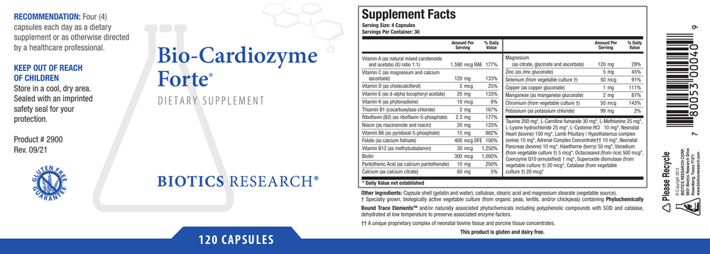 Biotics Research Bio-Cardiozyme Forte® — view 2