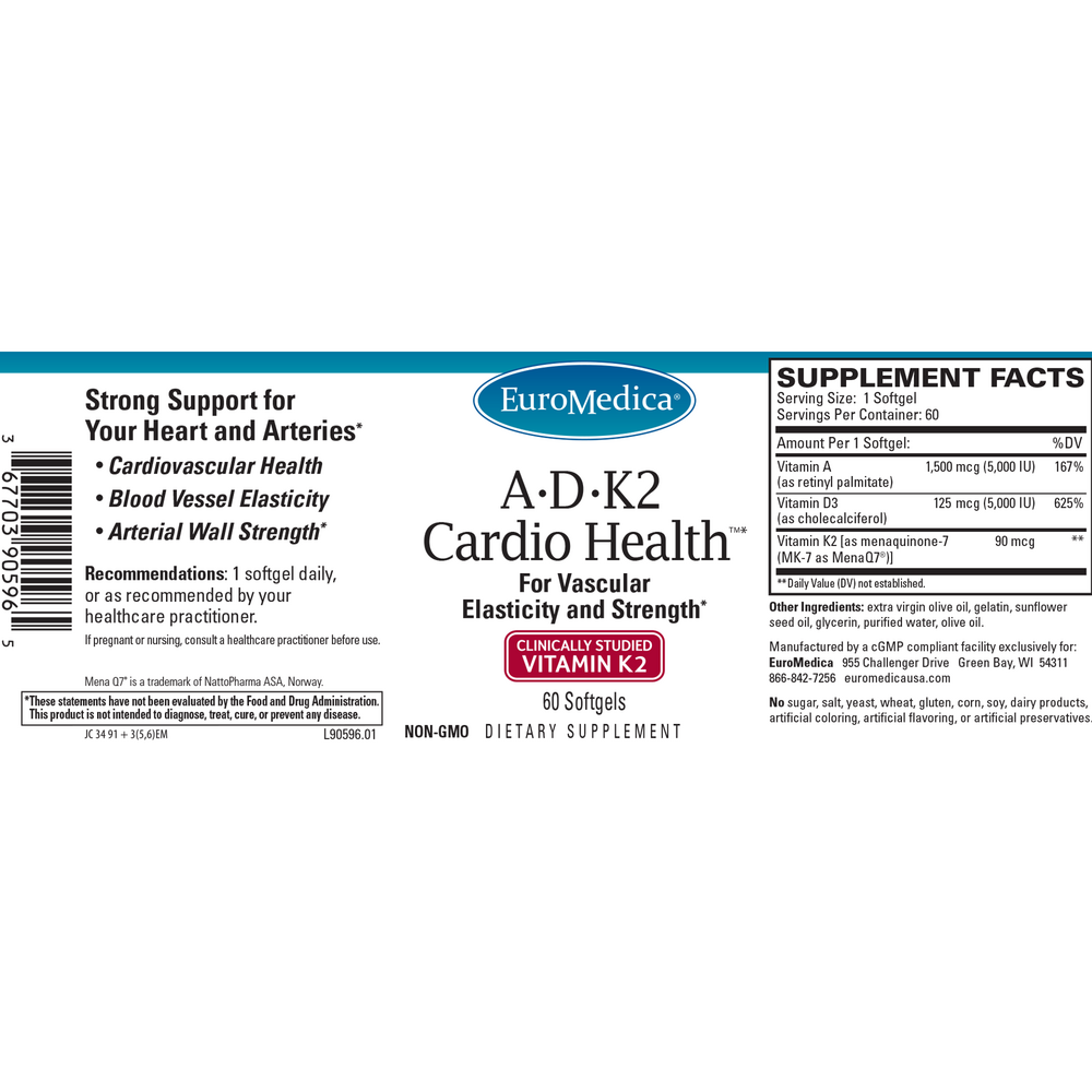 EuroMedica A D K2 Cardio Health® — view 2