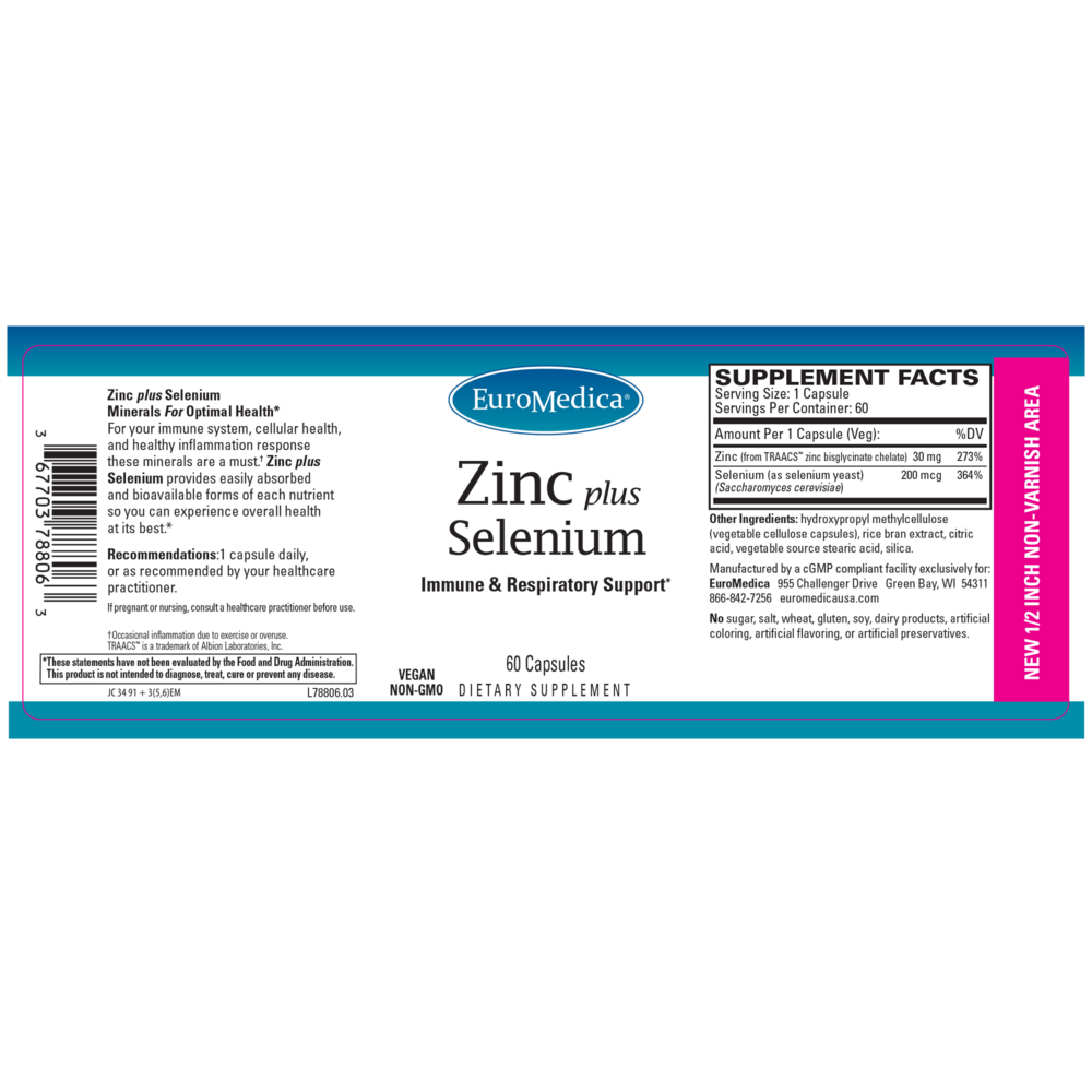 EuroMedica Zinc plus Selenium — view 2