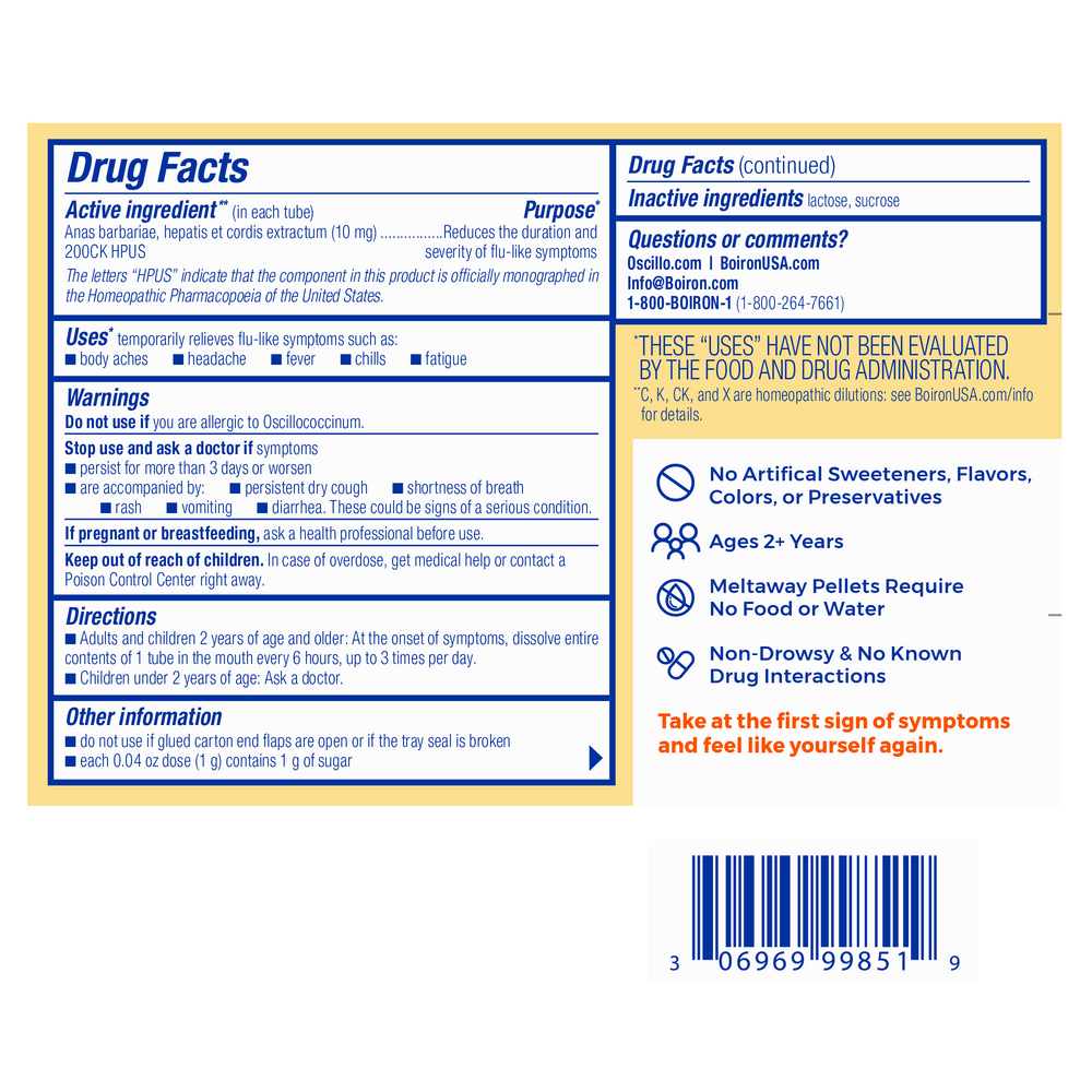 Boiron Homeopathics Oscillococcinum — view 2