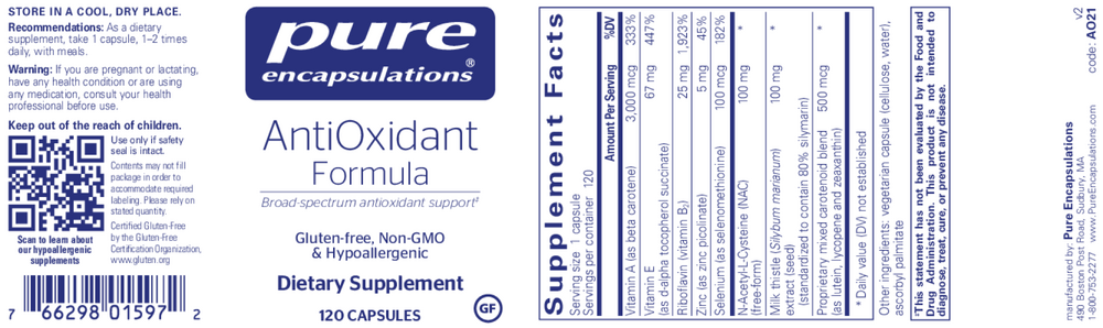 Pure Encapsulations Antioxidant Formula — view 2