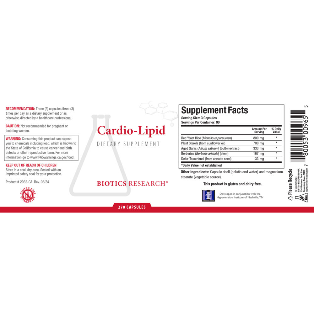 Biotics Research Cardio-Lipid (California Only) — view 2