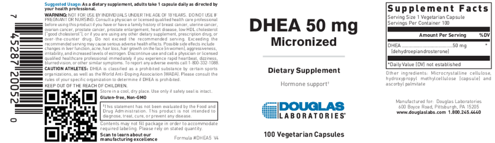 Douglas Labs DHEA (Micronized) 50mg — view 2