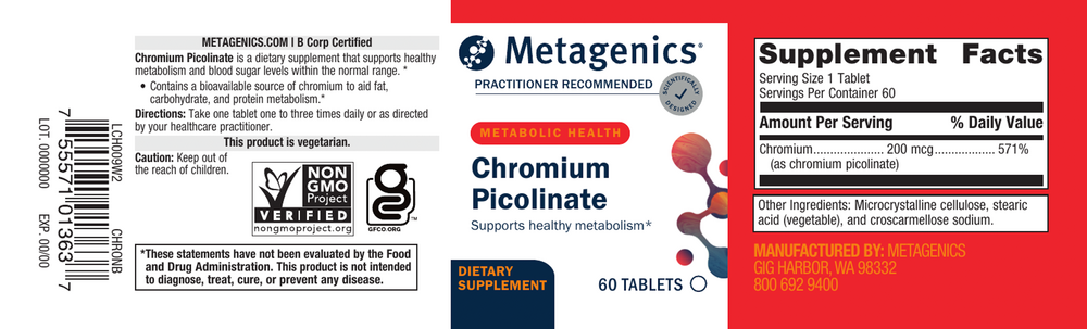 Metagenics Chromium Picolinate — view 2