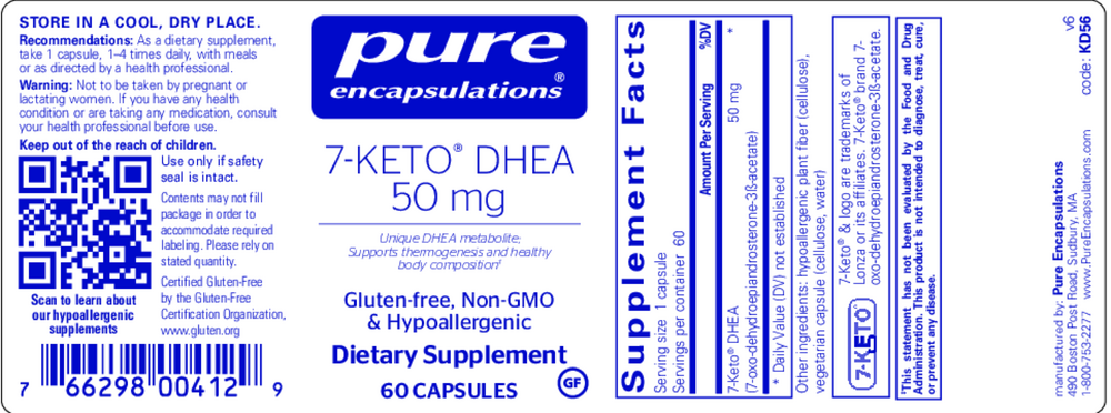 Pure Encapsulations 7-Keto DHEA 50mg — view 2