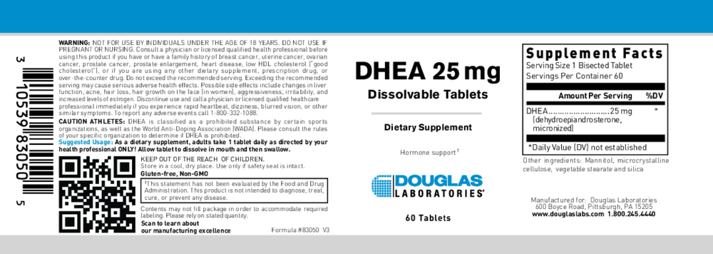 Douglas Labs DHEA 25mg (Dissolvable Tablet) — view 2
