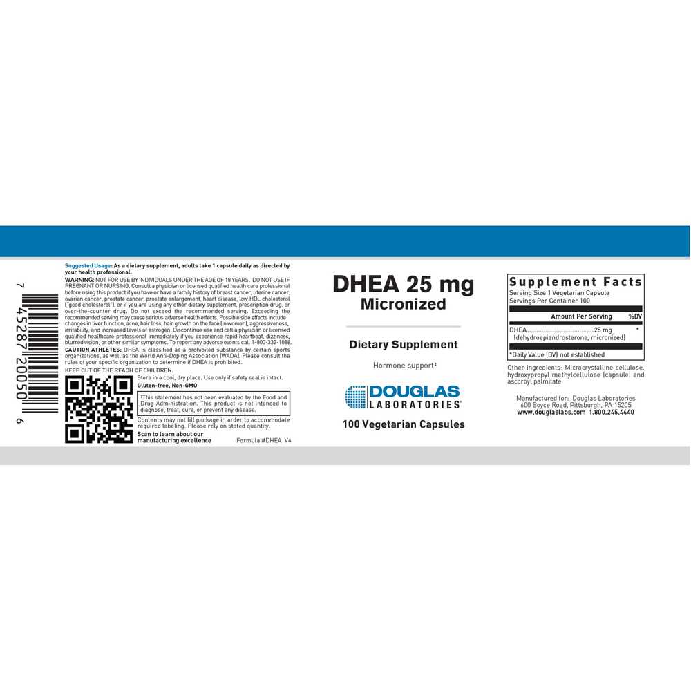 Douglas Labs DHEA 25mg (Micronized) — view 2