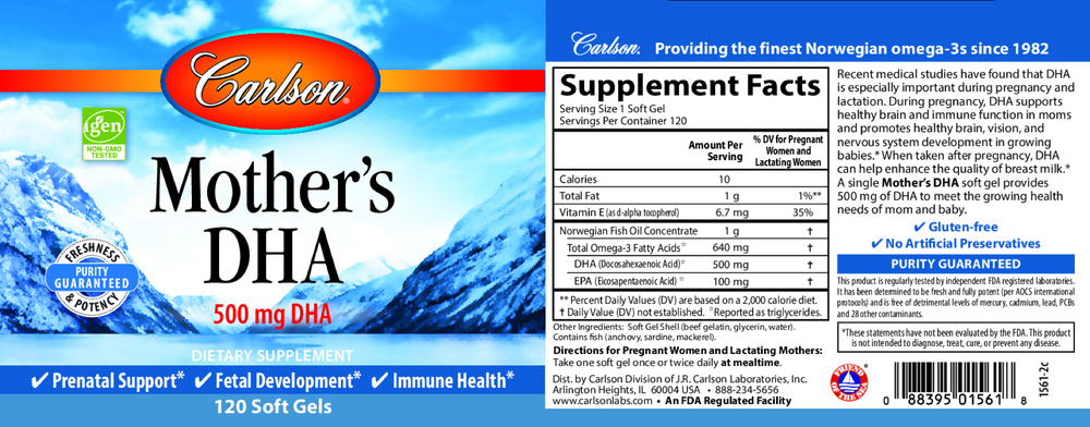Carlson Labs Mom's DHA — view 2