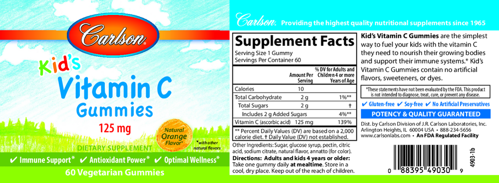 Carlson Labs Kid's Vitamin C Gummies — view 2