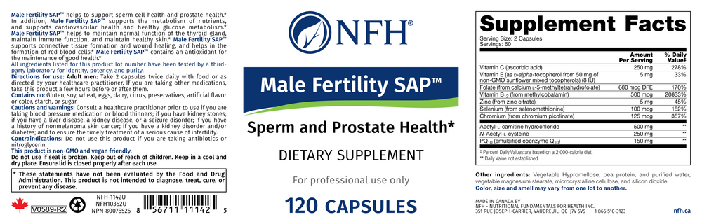 Nutritional Fundamentals for Health Male Fertility SAP — view 2