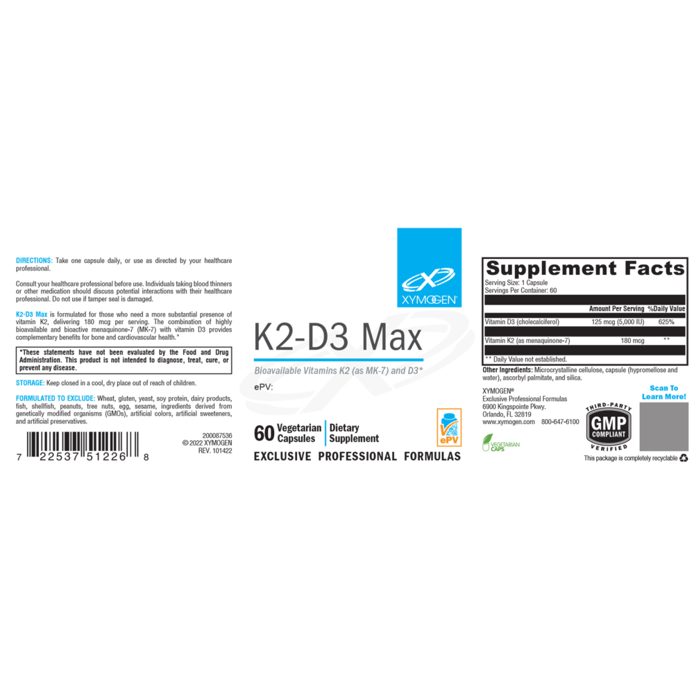 Xymogen K2-D3 Max — view 2