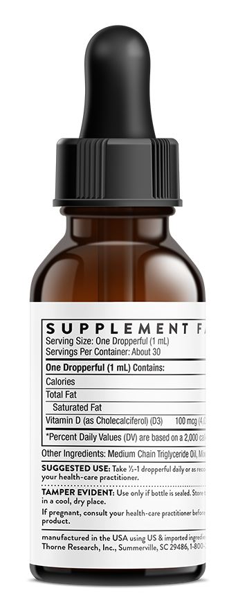 Thorne Vitamin D3 (Liquid) — view 2