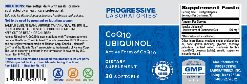 Progressive Labs CoQ10 Ubiquinol — view 2