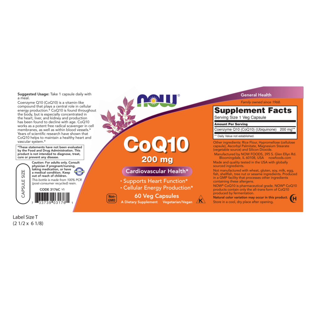 NOW Foods CoQ10 200mg — view 2