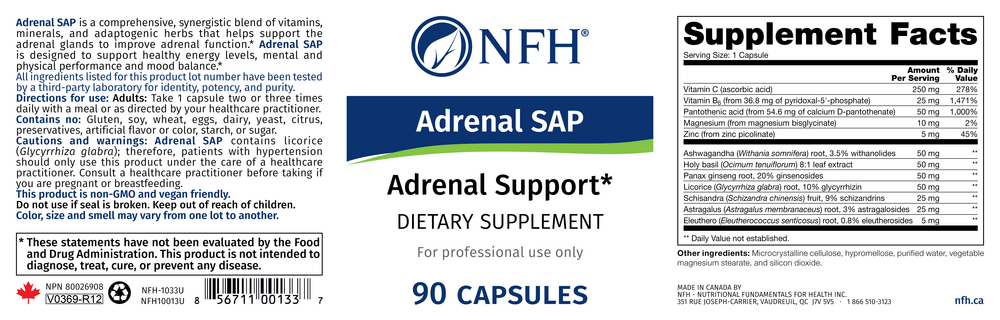 Nutritional Fundamentals for Health Adrenal SAP — view 2