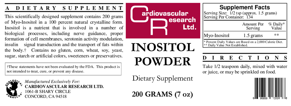 Ecological Formulas/Cardiovascular Research Inositol Powder — view 2