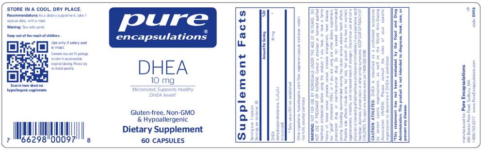 Pure Encapsulations DHEA 10mg — view 2