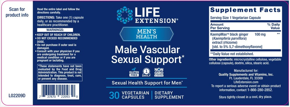Life Extension Male Vascular Sexual Support — view 2
