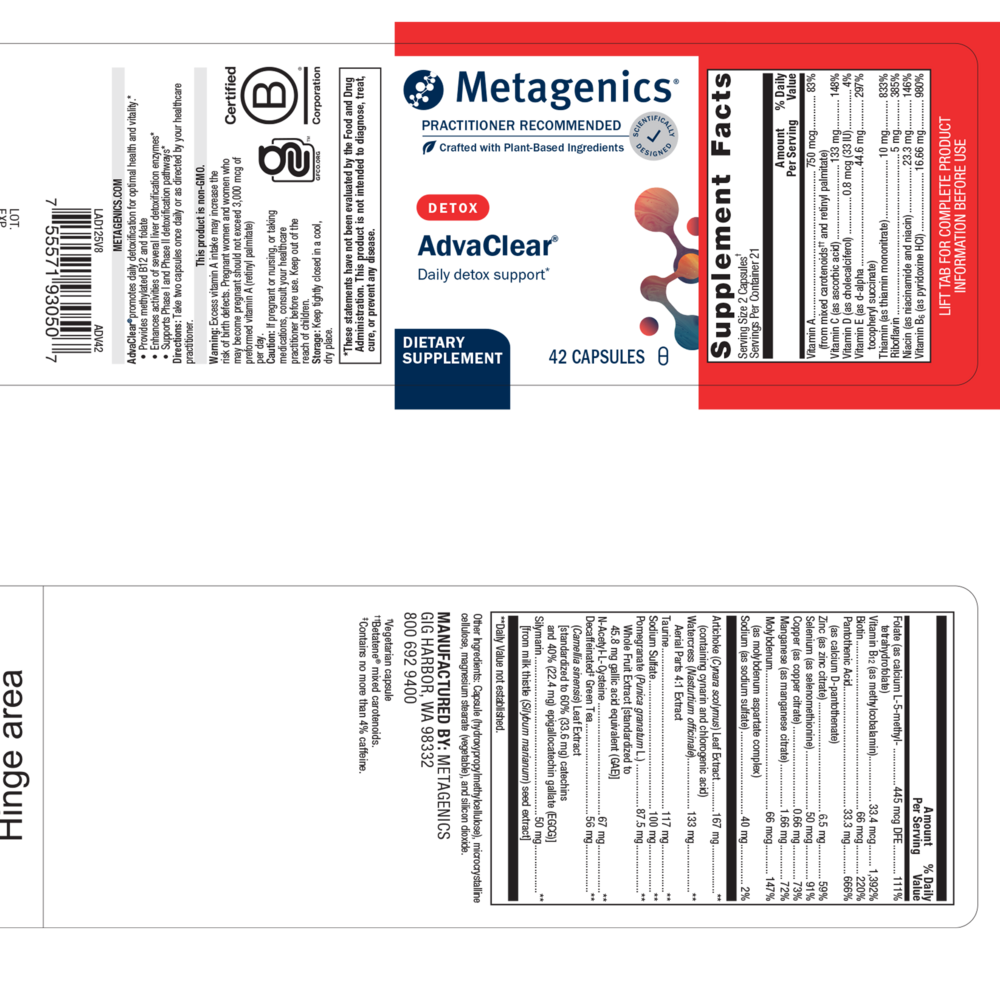Metagenics AdvaClear® — view 2