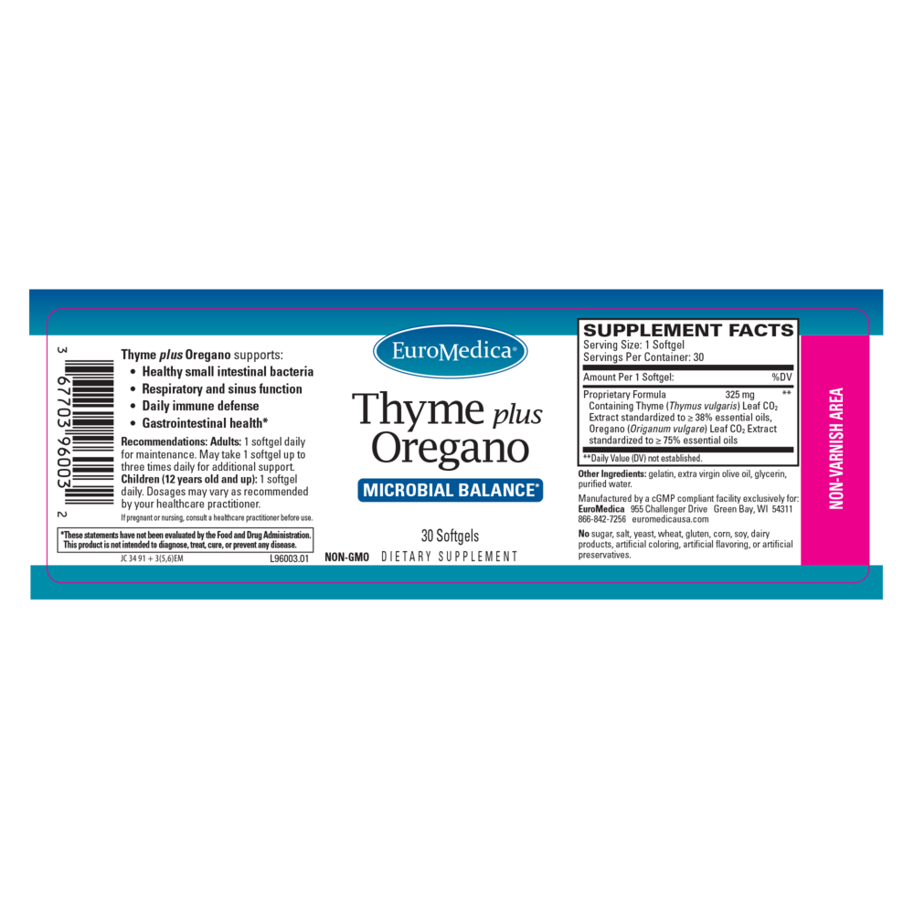 EuroMedica Thyme Plus Oregano — view 2