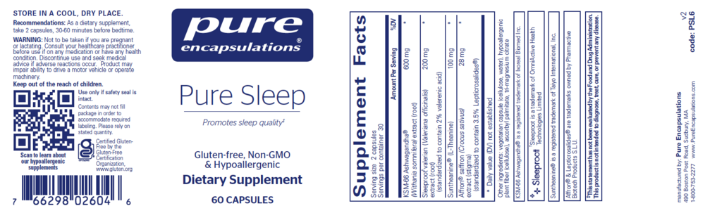 Pure Encapsulations Pure Sleep Capsules — view 2