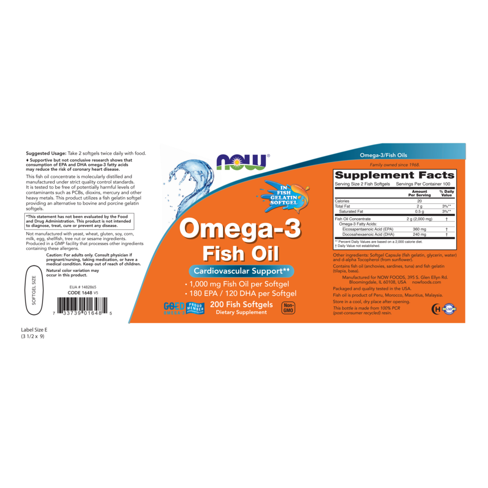 NOW Foods Omega-3 — view 2