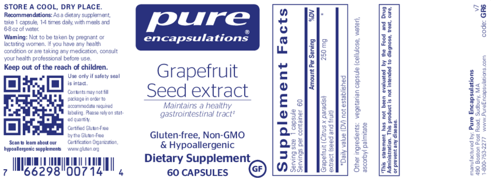 Pure Encapsulations Grapefruit Seed Extract — view 2