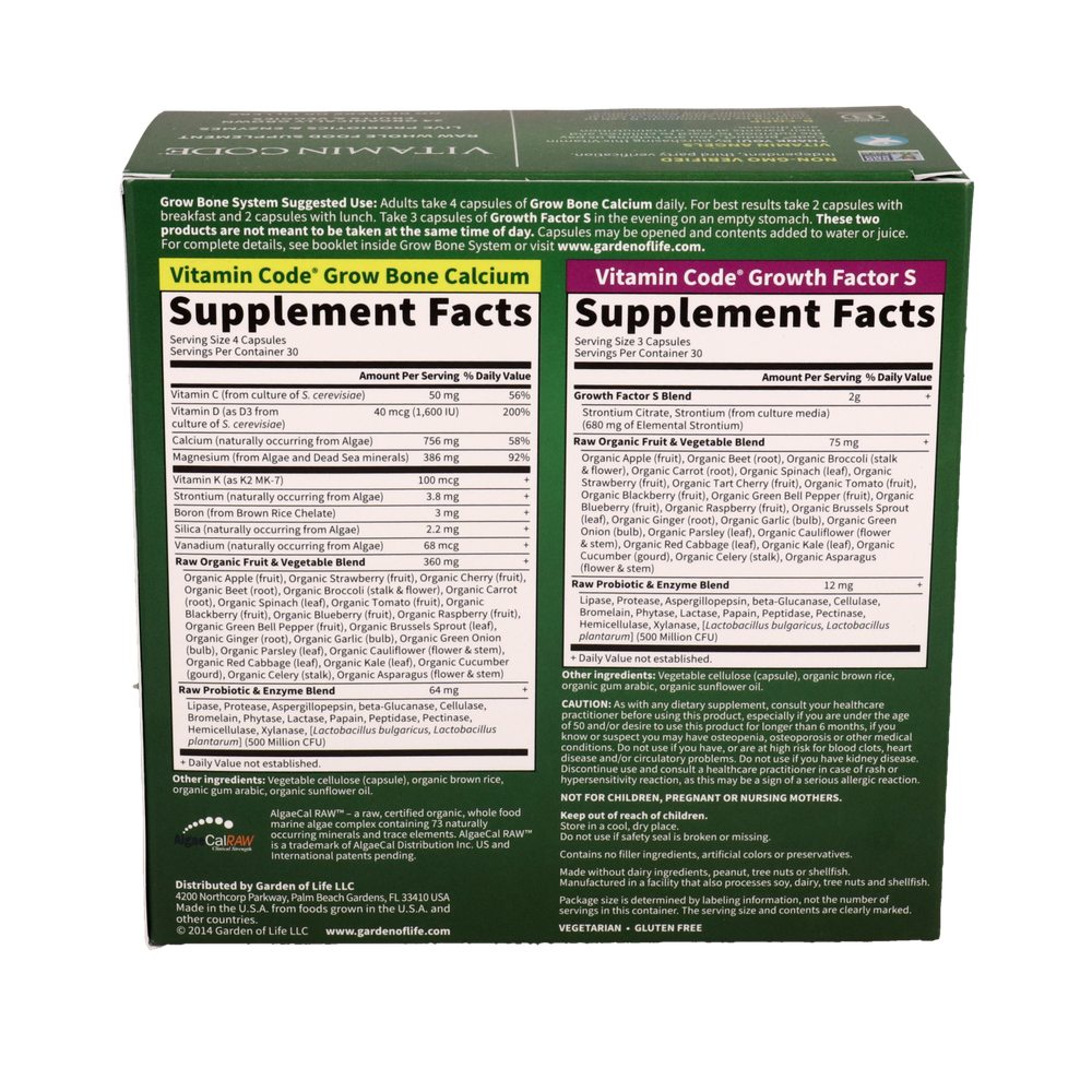 Garden of Life Vitamin Code Grow Bone System — view 2