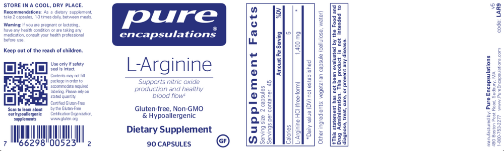 Pure Encapsulations L-Arginine — view 2