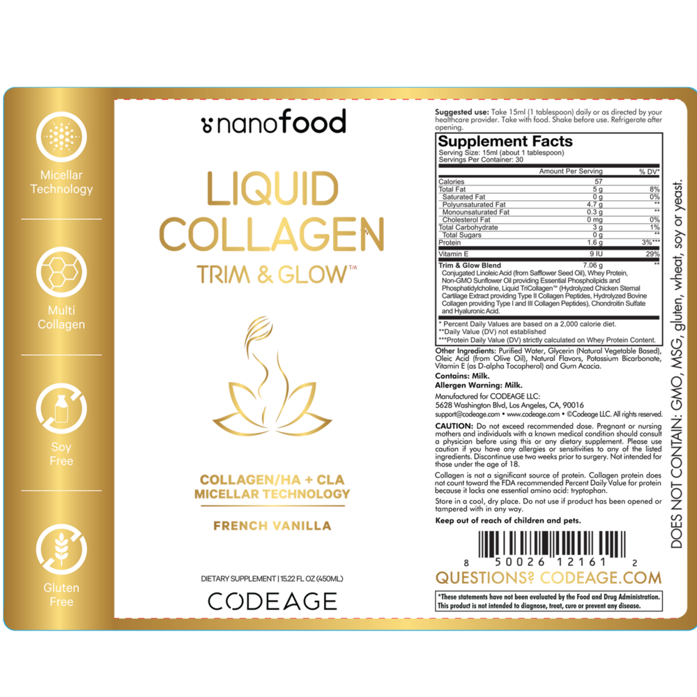 Codeage Collagen/HA + CLA - Vanilla Liquid — view 2
